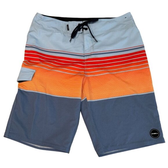 O'Neill Men's Shorts or Swim Trunks With Liner Blue & Orange Size 30 - Picture 1 of 4